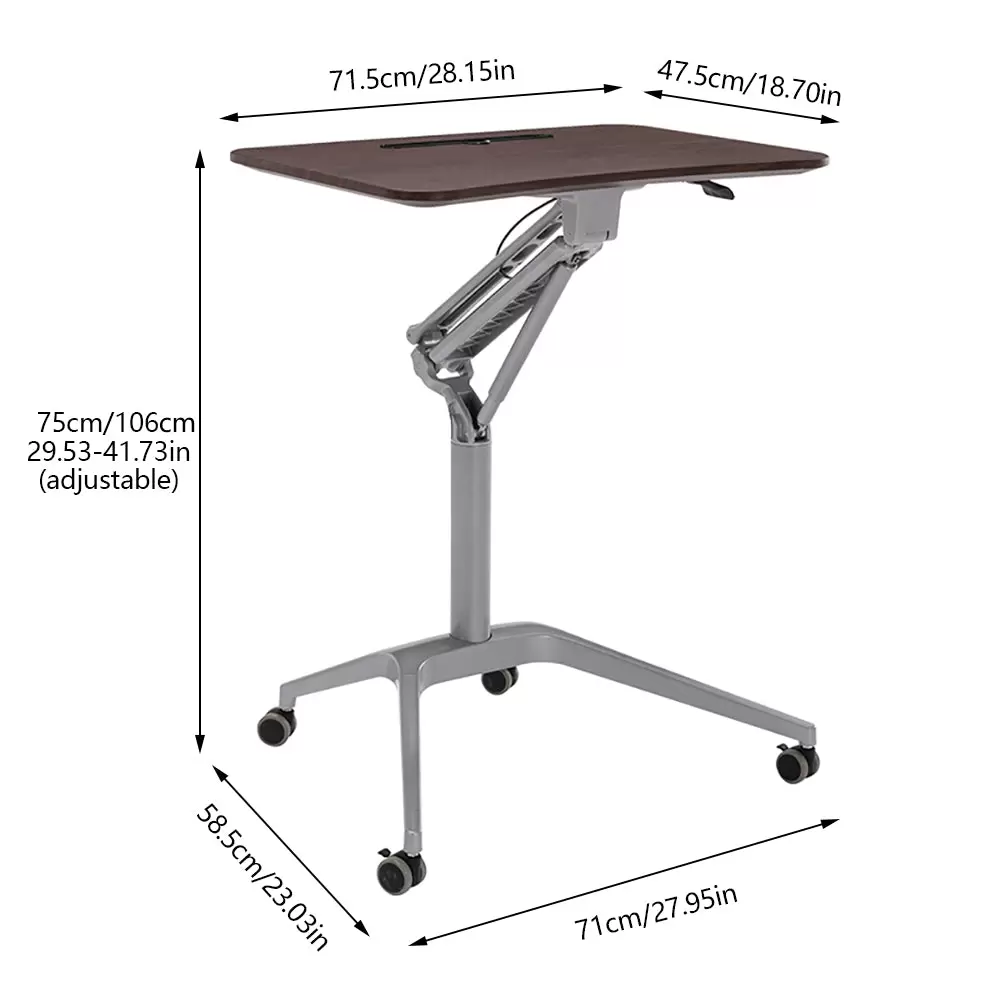 Laptoptisch Tischständer Laptopständer Höhenverstellbarer mobiler Laptopständer Schreibtisch Rollwagen
