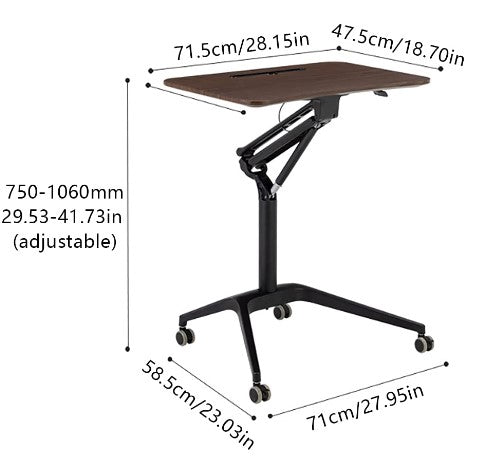 Laptoptisch Tischständer Laptopständer Höhenverstellbarer mobiler Laptopständer Schreibtisch Rollwagen