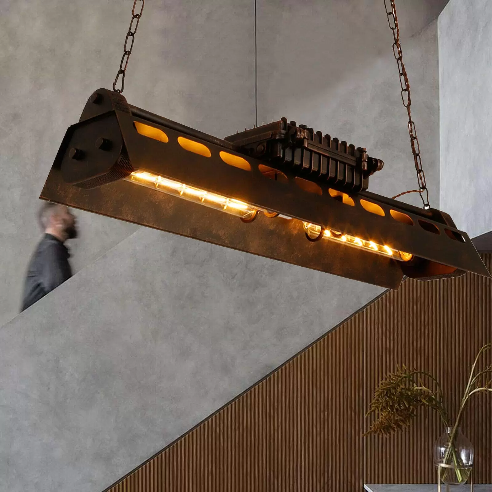 78CM LED Industrie Retro Kronleuchter Deckenlampe Eisen Hängelampe