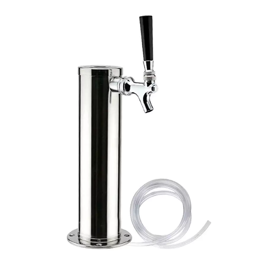 Silber Fassbierturm Draft Beer Tower Bierspender Edelstahl Homebrew Kegerator (3 Wasserhähne) Silber Fassbierturm Draft Beer Tower Bierspender Edelstahl Homebrew Kegerator (3 Wasserhähne)