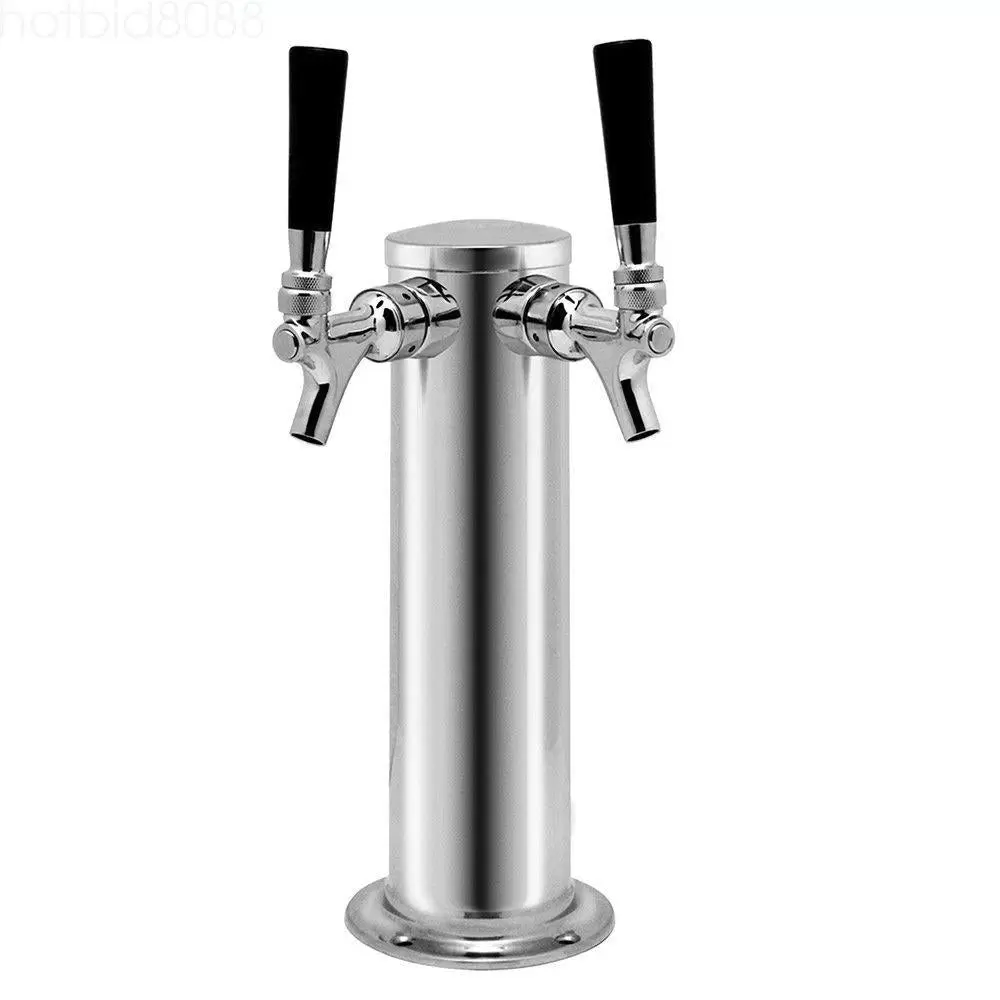 2 Hähne Edelstahl Biersäule Biertürme Getränkespender Bierturm mit 2 Zapfhahn Silber 2 Hähne Edelstahl Biersäule Biertürme Getränkespender Bierturm mit 2 Zapfhahn Silber