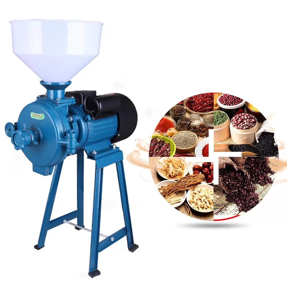 220V1500W Elektrische Futtermühle Trockengetreidemühle Reismahlmaschine Getreidemahlmaschine mit Trichter (Blue) 220V1500W Elektrische Futtermühle Trockengetreidemühle Reismahlmaschine Getreidemahlmaschine mit Trichter (Blue)