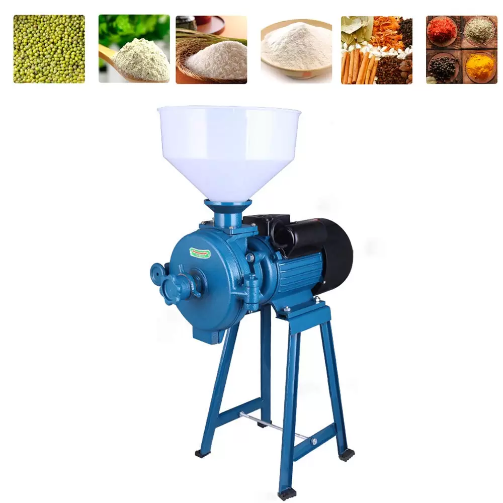 220V1500W Elektrische Futtermühle Trockengetreidemühle Reismahlmaschine Getreidemahlmaschine mit Trichter (Blue) 220V1500W Elektrische Futtermühle Trockengetreidemühle Reismahlmaschine Getreidemahlmaschine mit Trichter (Blue)