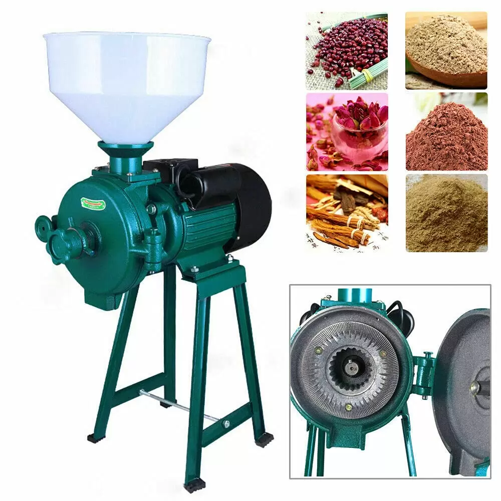 2200W Kommerzielle Elektrische Mühle mit Trichter Trockenfräsen Reismahlmaschine