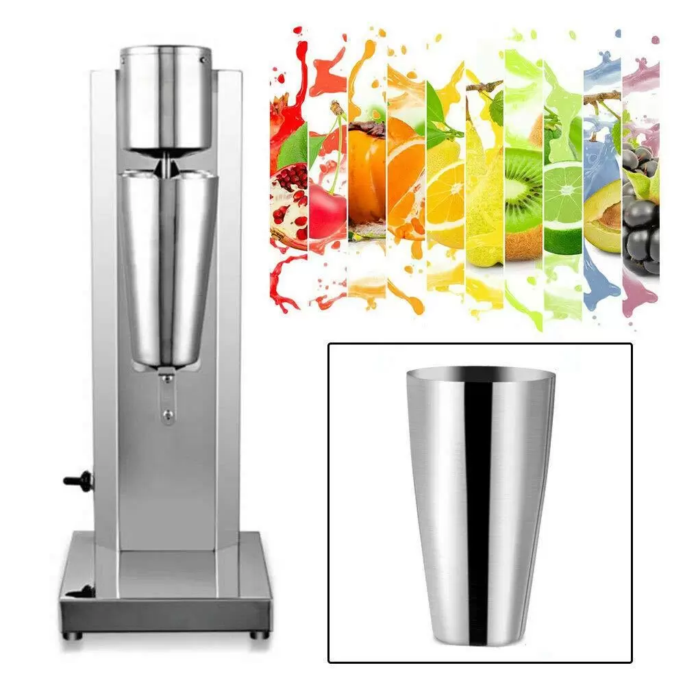 180W Commercial Milkshake Maker Machine Stainless Steel Frother Cup Smoothie 650m