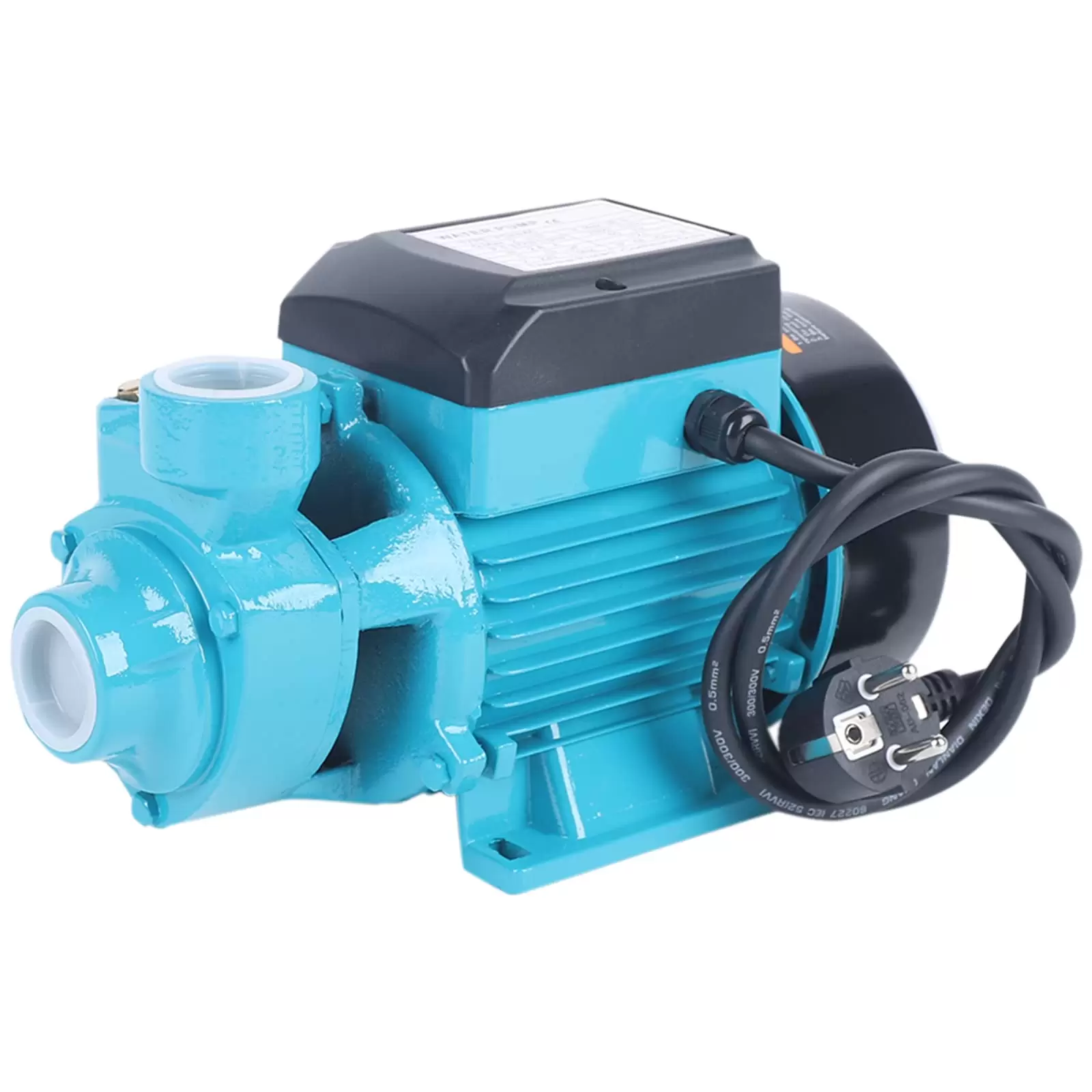 Wasserpump Umwälzpumpe - Umwälzpumpe Gartenpumpe mit umlaufendem Flügelrad 2000 l/h 370 W Edelstahlgehäuse für Sauberes Wasser