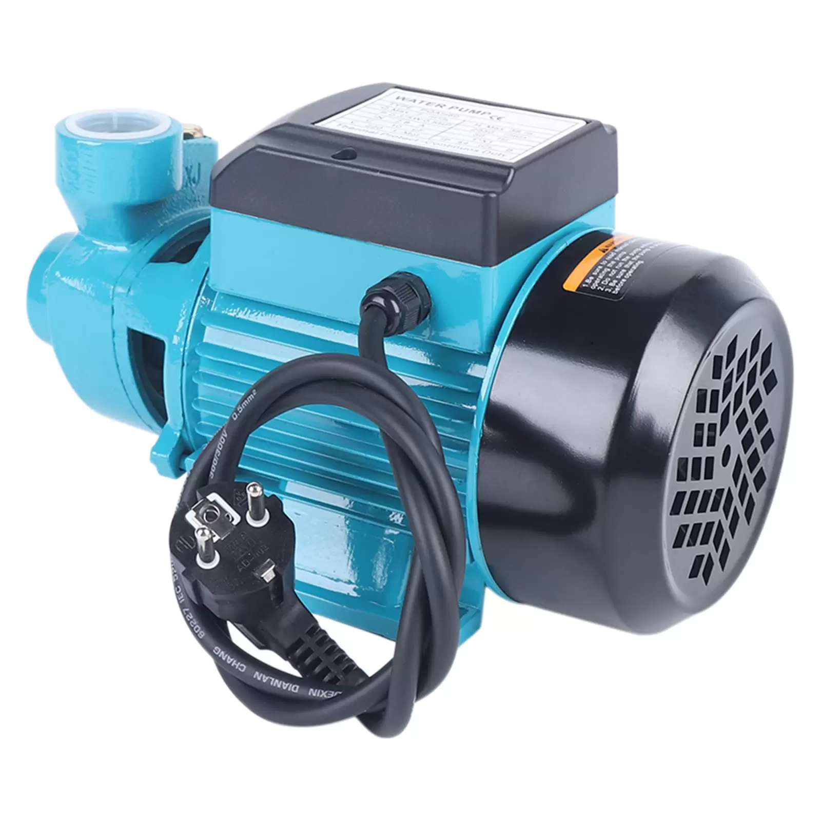 Wasserpump Umwälzpumpe - Umwälzpumpe Gartenpumpe mit umlaufendem Flügelrad 2000 l/h 370 W Edelstahlgehäuse für Sauberes Wasser