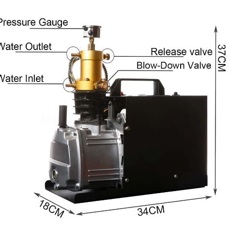 1.8KW 30MPa 4500PSI Elektrischer Luftkompressorpumpe Hochdruckluftpumpe Hochdruck Luftkompressor
