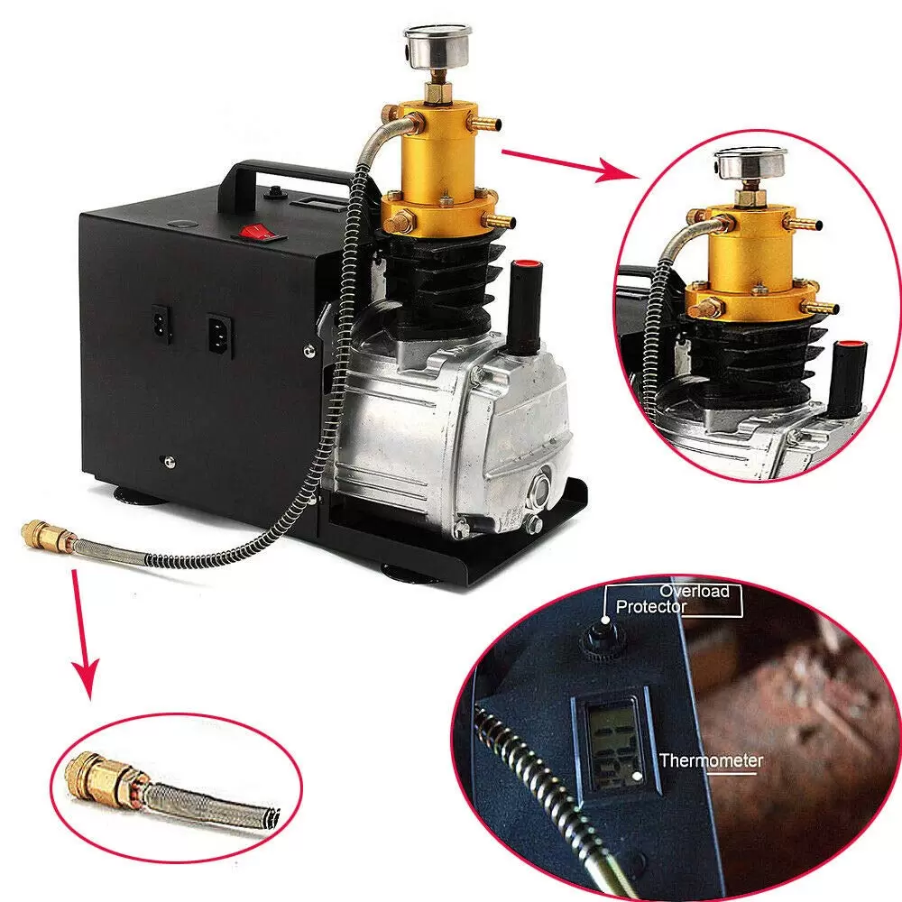 1.8KW 30MPa 4500PSI Elektrischer Luftkompressorpumpe Hochdruckluftpumpe Hochdruck Luftkompressor