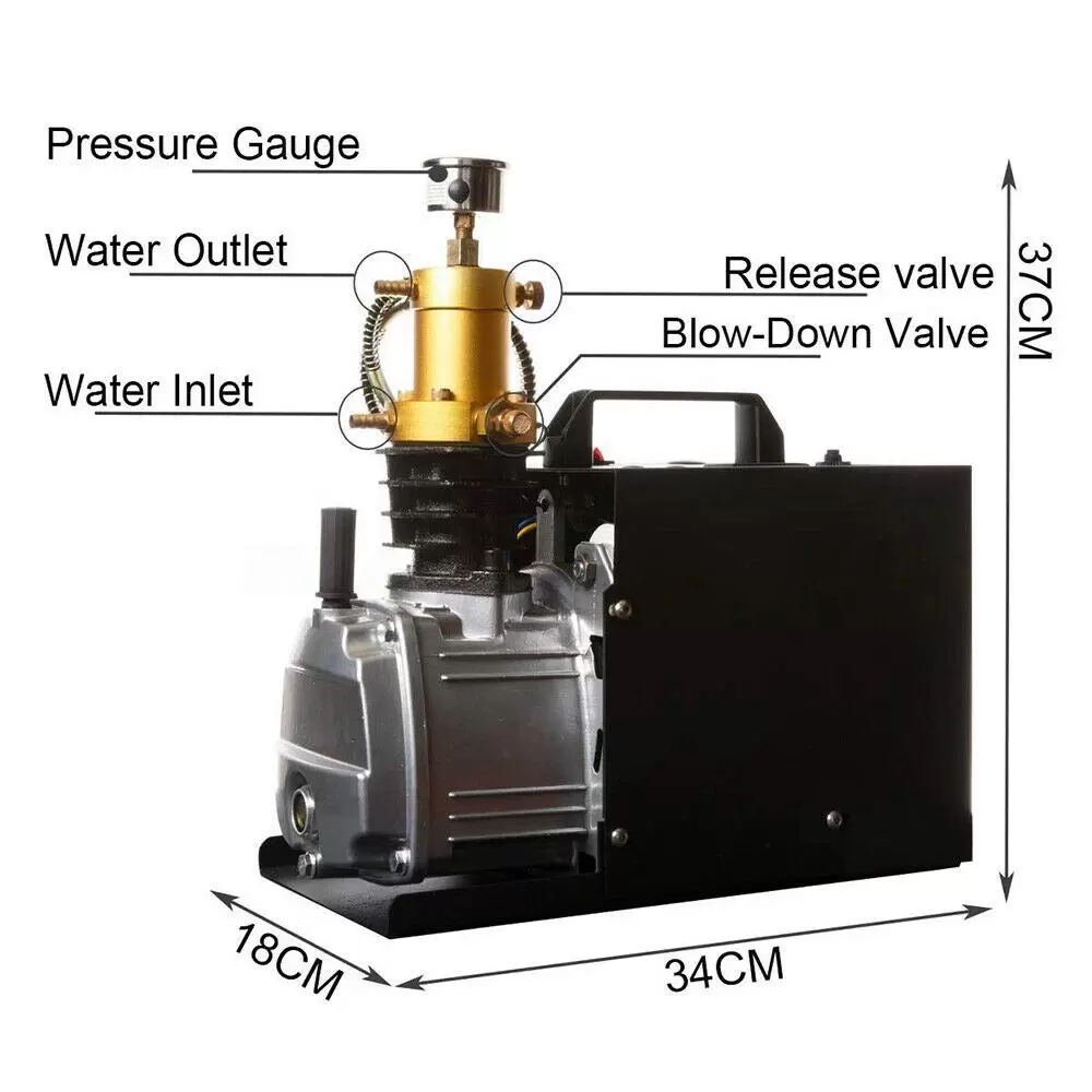 1.8KW 30MPa 4500PSI Elektrischer Luftkompressorpumpe Hochdruckluftpumpe Hochdruck Luftkompressor 1.8KW 30MPa 4500PSI Elektrischer Luftkompressorpumpe Hochdruckluftpumpe Hochdruck Luftkompressor