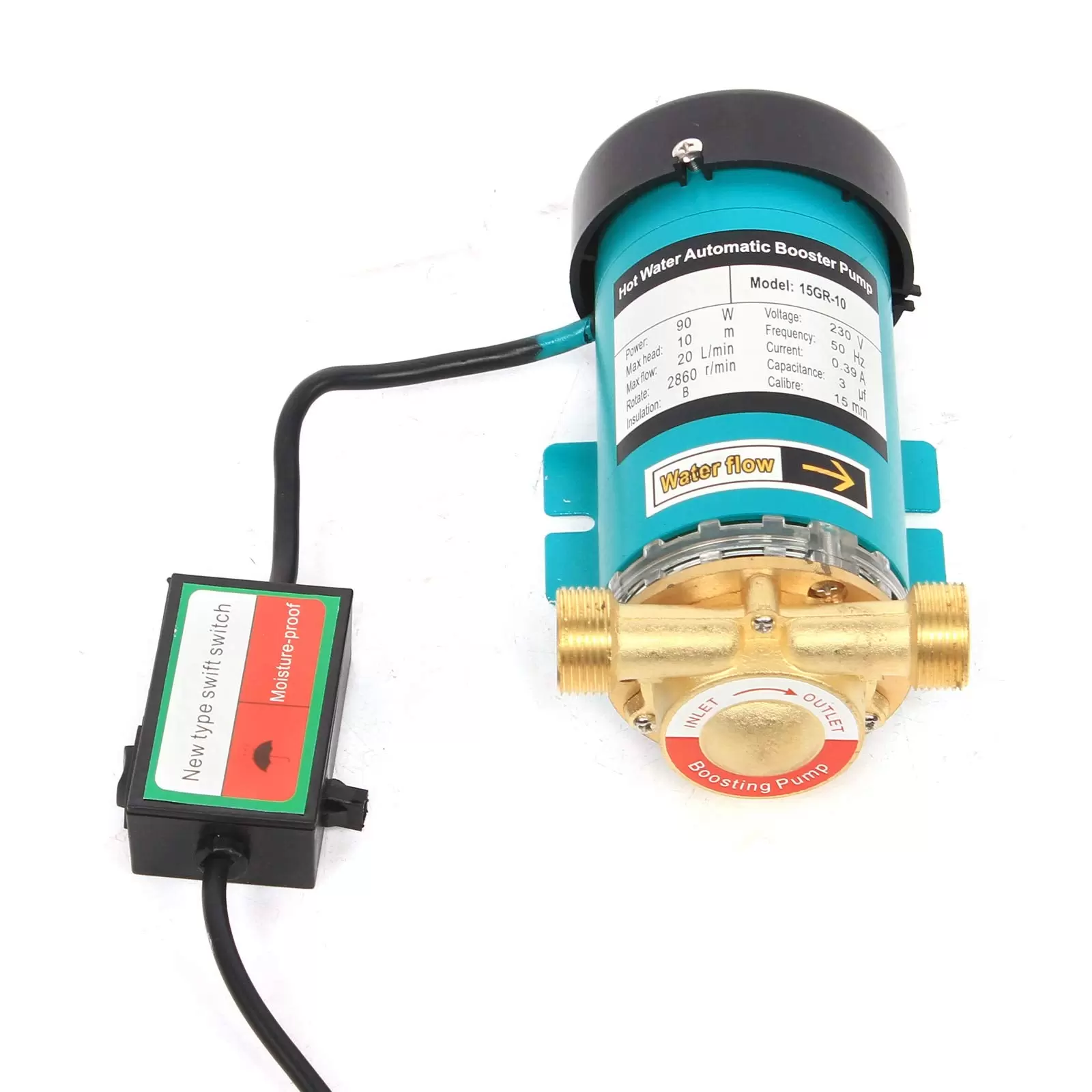 90 W 20 L/min Warmwasserpumpe, Druckpumpe, automatische Druckerhöhungspumpe, Brauchwasserpumpe
