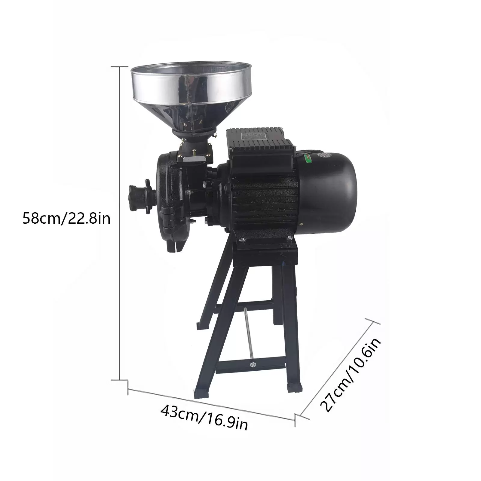 Getreidemühle Elektrisch Trockenkorn Weizenmühle Schrotmühle Kaffeemühle, 1500W, 1400R / min, Stufenlos verstellbarer Mahlgrad Getreidemühle Elektrisch Trockenkorn Weizenmühle Schrotmühle Kaffeemühle, 1500W, 1400R / min, Stufenlos verstellbarer Mahlgrad