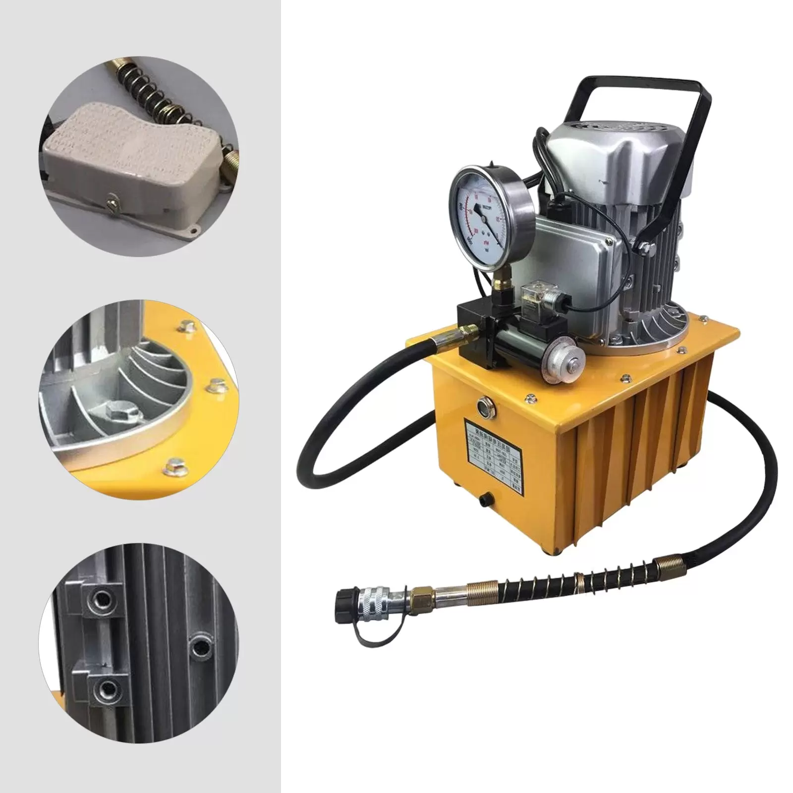 750W 220V Hydraulikpumpe Elektrisch Einfachwirkende Magnetsteuerung Durchflussrate 0,6-5 l/Min