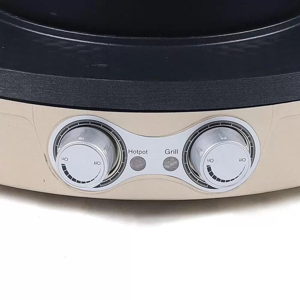 2in1 Elektrische Hot Pots+Grillpfanne Multifunktions Grillplatte Heißen Topf Antihaft Mandarinente Topf