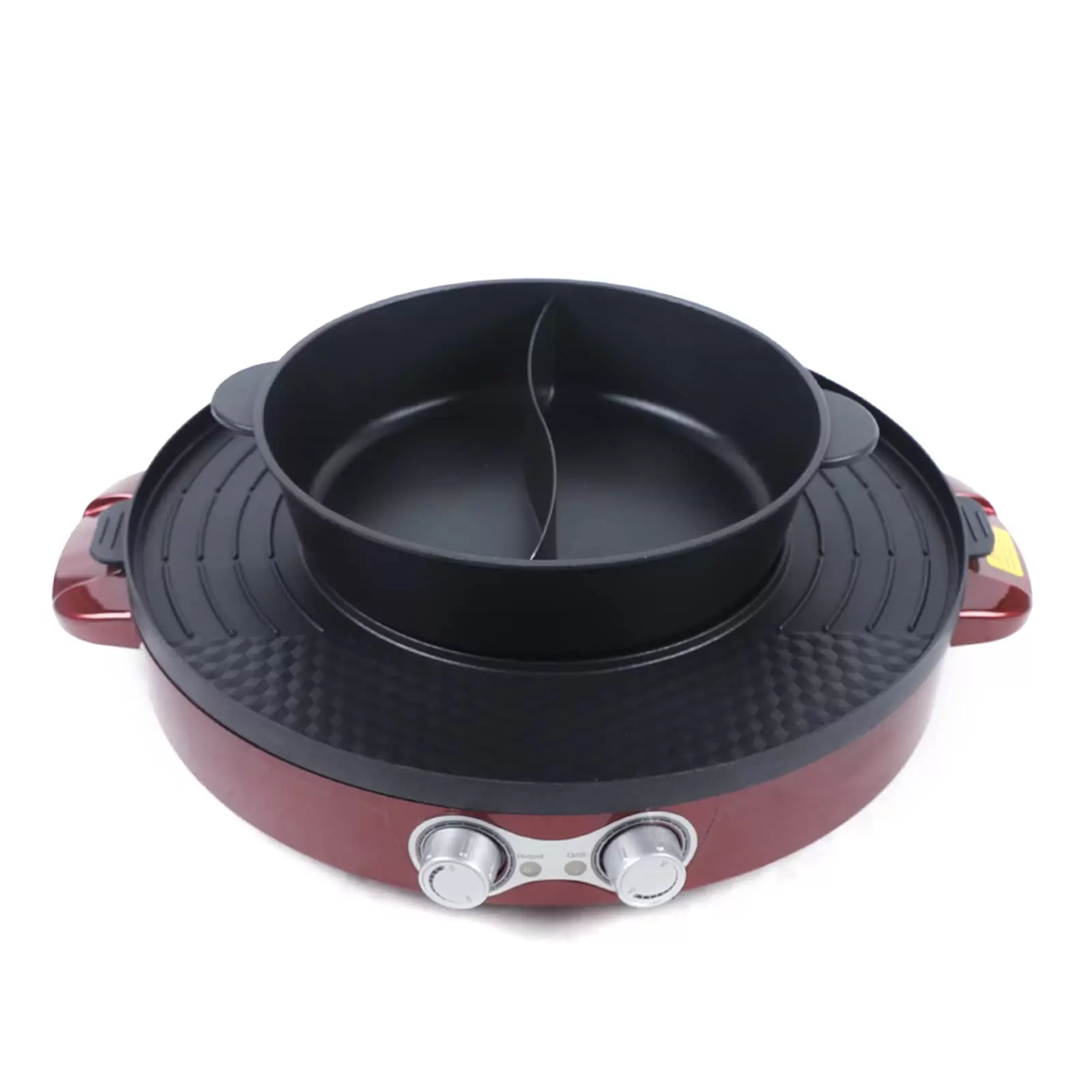 2 in 1 Elektrische Hot Pot 2200W tragbarer elektrischer Hot Pot Grill stufenloser Einstellknopf