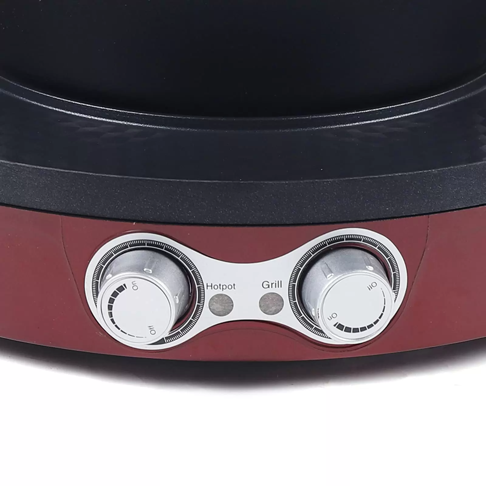 2 in 1 Elektrische Hot Pot 2200W tragbarer elektrischer Hot Pot Grill stufenloser Einstellknopf