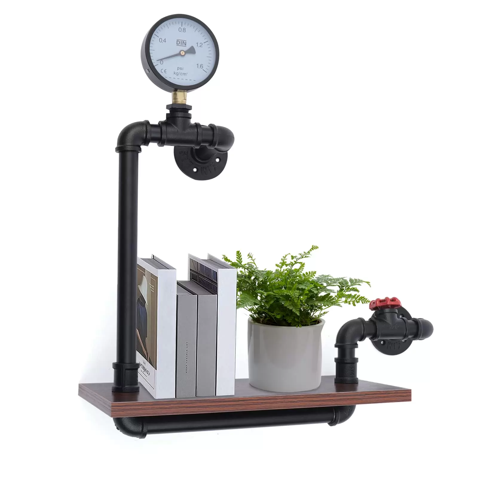 Industrie Rohrhalter Wandregal Hängeregal Bücherregal Wandboard Regal 40x57cm