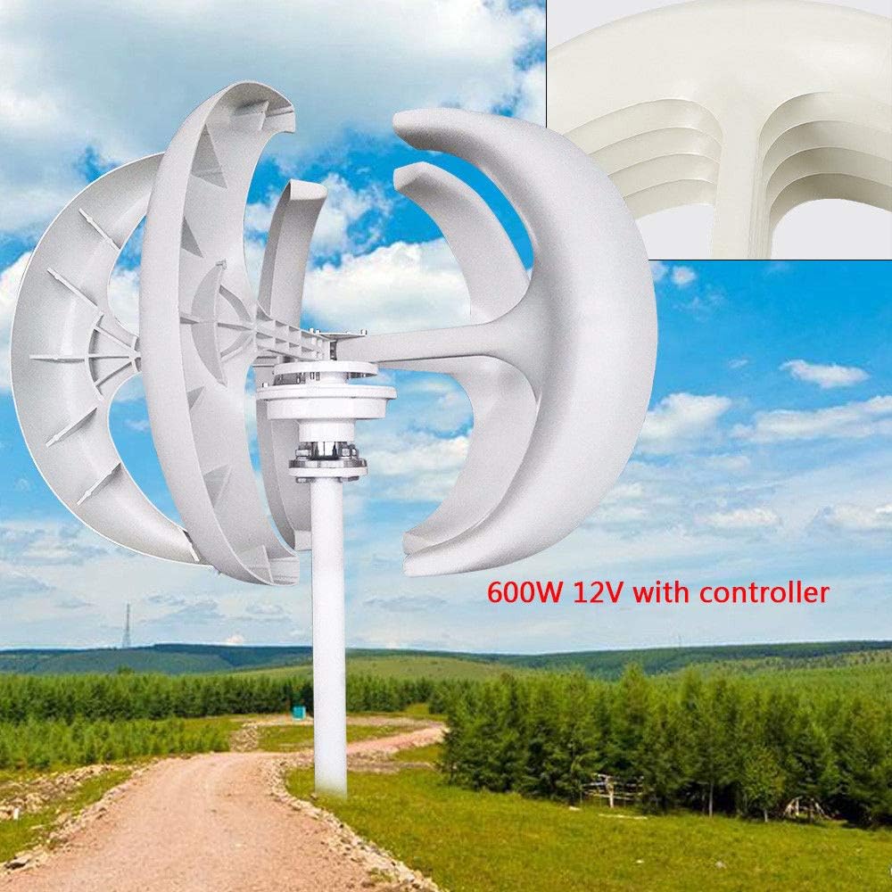 600W 12V Wind Turbine Generator Laterne Vertikale Wind Generator 5 Klingen Weiß 600W 12V Wind Turbine Generator Laterne Vertikale Wind Generator 5 Klingen Weiß