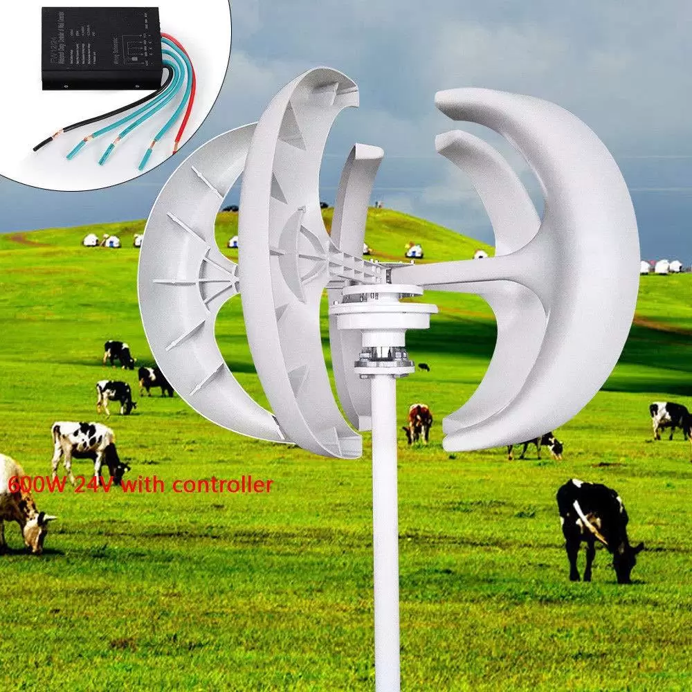 600W 24V Windkraftanlage Windturbine 5 Blätter Windkraftanlage mit Flanschplatte & Controller 600W 24V Windkraftanlage Windturbine 5 Blätter Windkraftanlage mit Flanschplatte & Controller
