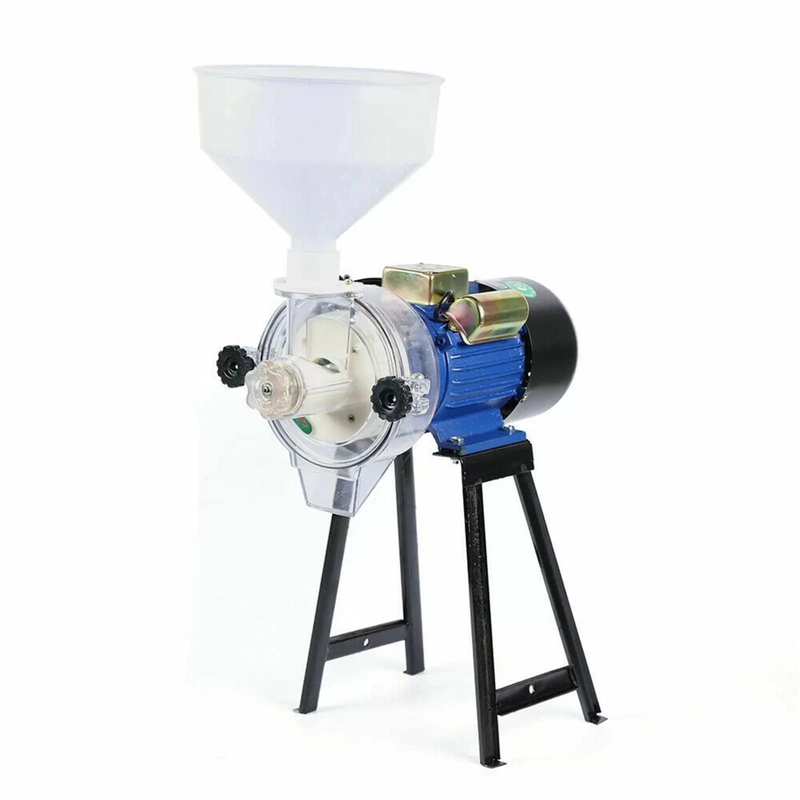 Elektrische Nassmahlmaschine Getreidemühle mit Trichter Malzmühle Korn Schleifer Eisenverzinktem 1400 U / min