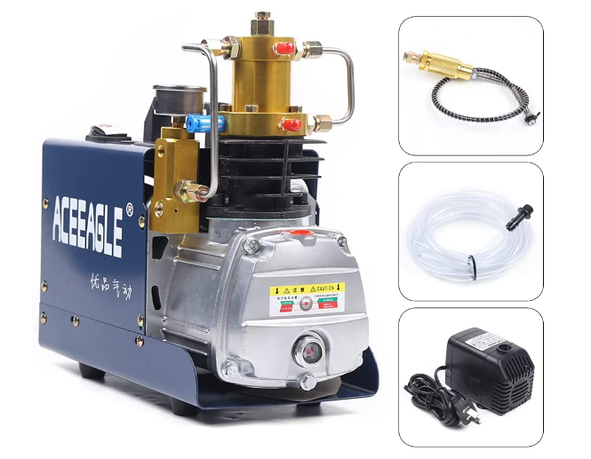 Auto 220V Hochdruck Luftkompressor PCP Luftpistole Tauchpumpe,mit Öl-Wasser-Trennung (Standardversion)