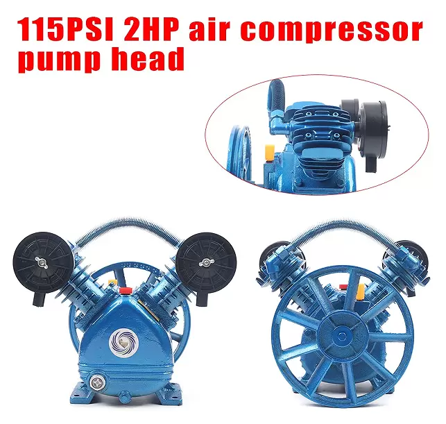 1500W 115PSI 2HP V-Stil Doppelzylinder-Luftkompressorpumpe 1500W 115PSI 2HP V-Stil Doppelzylinder-Luftkompressorpumpe