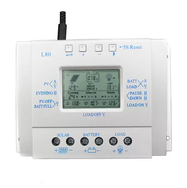 80A PWM Solarpanel 12V 24V Auto Switch Stromerzeugungssystem Solarpanel-Laderegler 80A PWM Solarpanel 12V 24V Auto Switch Stromerzeugungssystem Solarpanel-Laderegler