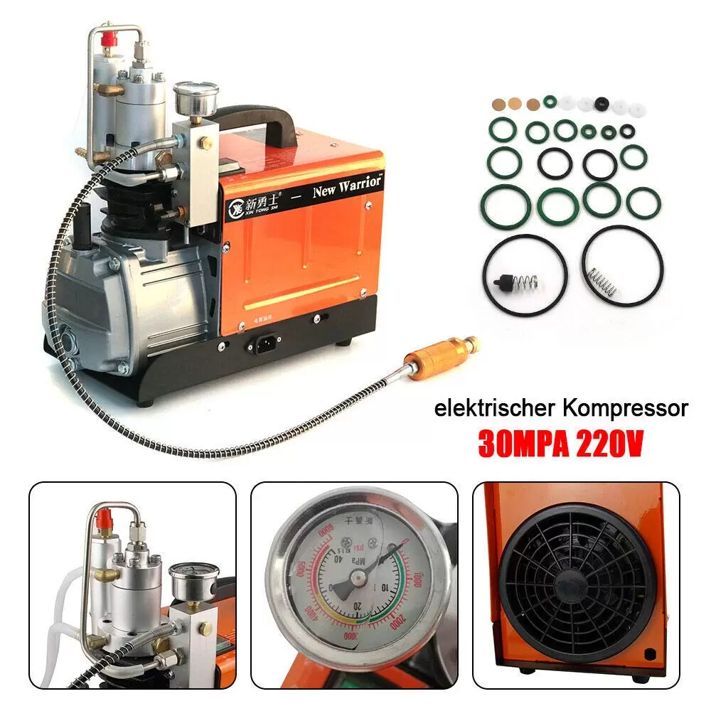 1600W 4500Psi 300Bar 30Mpa Elektrische Hochdruckluftpumpe Luftkompressor Pumpe Satz Luft Kompressor