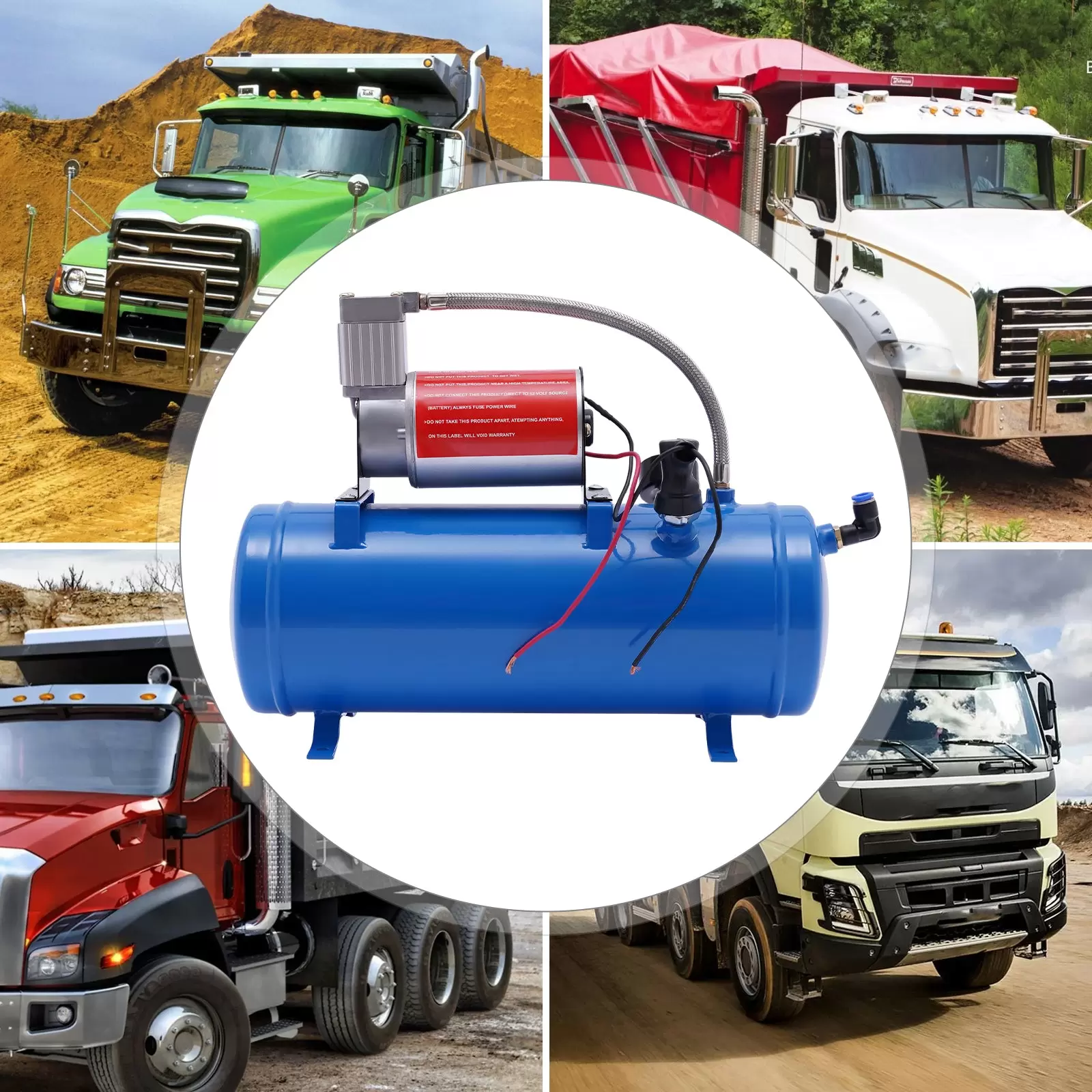 Mobile Kompressoren Air Horn Kit 6L mit 150 PSI 12v Luft Kompressor Horn modifizierte Luftpumpe Mobile Kompressoren Air Horn Kit 6L mit 150 PSI 12v Luft Kompressor Horn modifizierte Luftpumpe