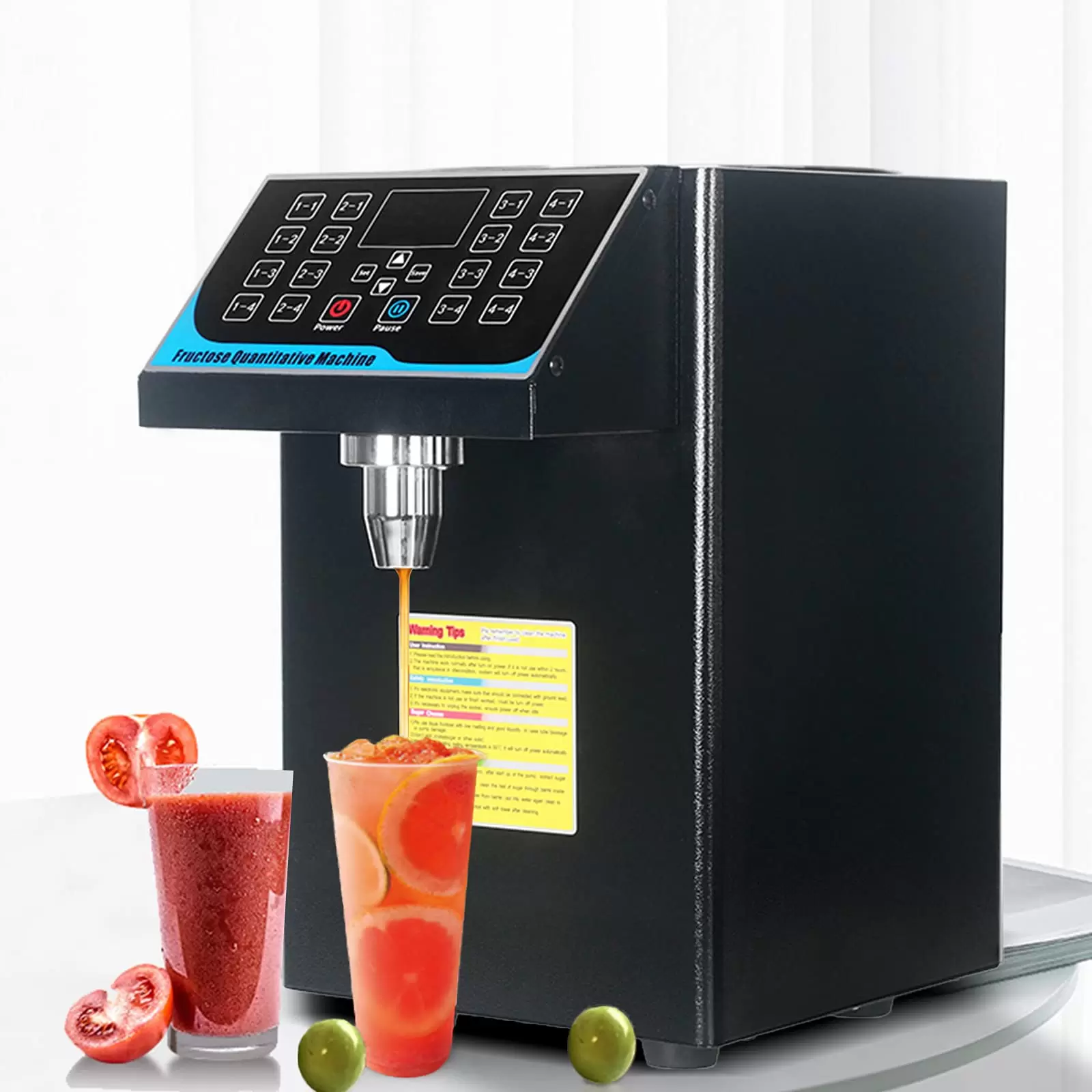 Automatischer Fruktosespender Sirupspender 7.5L Bubble Tee Fruktose Quantitative Maschine 220V