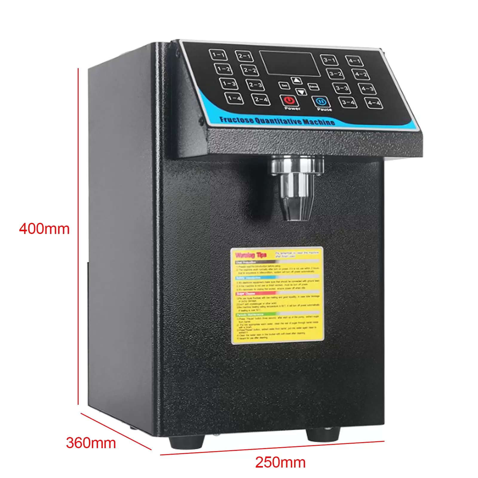 Automatischer Fruktosespender Sirupspender 7.5L Bubble Tee Fruktose Quantitative Maschine 220V