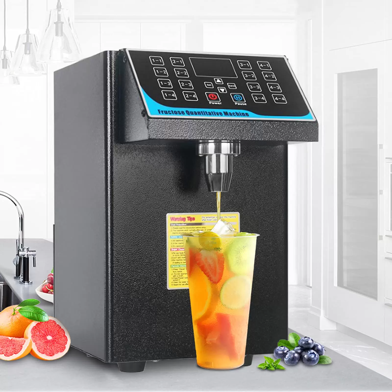 Automatischer Fruktosespender Sirupspender 7.5L Bubble Tee Fruktose Quantitative Maschine 220V Automatischer Fruktosespender Sirupspender 7.5L Bubble Tee Fruktose Quantitative Maschine 220V