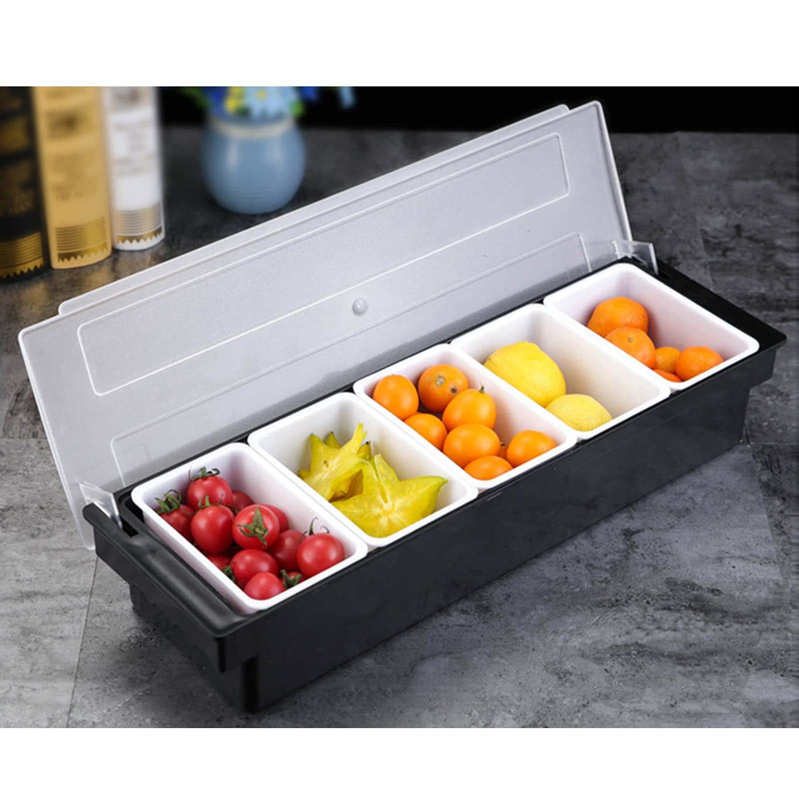 Gewürzspender mit Fächern, 5 Gittern, zur Aufbewahrung und Lagerung von Obst, Gemüse, Gewürzen, 50*15*10cm