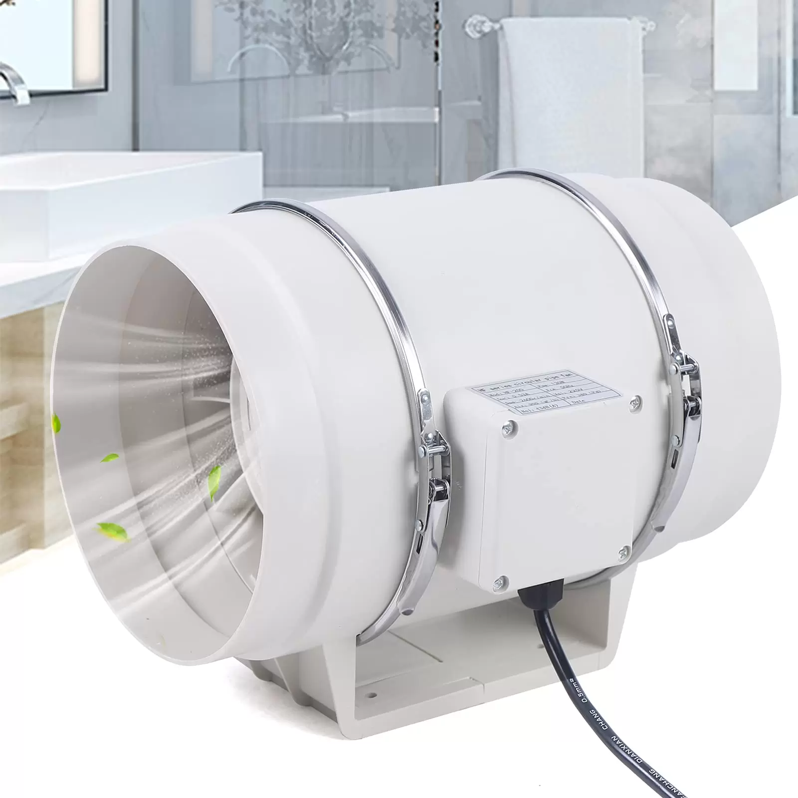 200 mm Ablüfter Rohrventilator mit Kugellager Ventilator Lüfter Vents,Rohrlüfter 900 m³/h 2600 U/min 200 mm Ablüfter Rohrventilator mit Kugellager Ventilator Lüfter Vents,Rohrlüfter 900 m³/h 2600 U/min