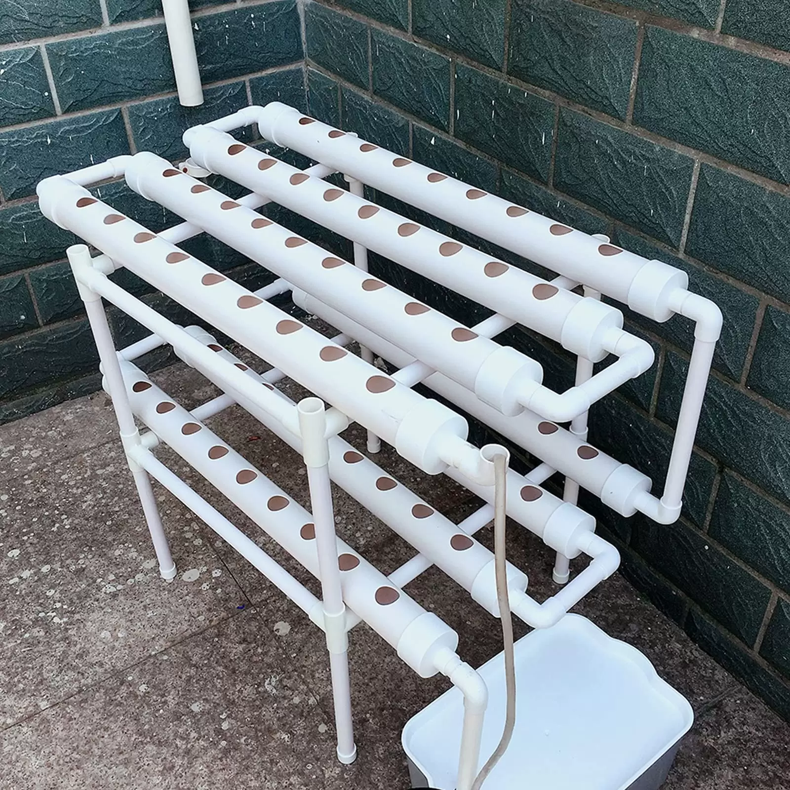 2 Schicht Hydroponische Anzuchtsets Hydroponisches PVC-Rohr Growkit mit Wasserpumpe 2 Schicht Hydroponische Anzuchtsets Hydroponisches PVC-Rohr Growkit mit Wasserpumpe