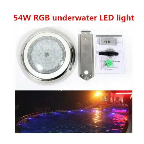LED Poolbeleuchtung Unterwasser 54W RGB Mit Fernbedienung Poolbeleuchtung Wasserdicht LED Poolbeleuchtung Unterwasser 54W RGB Mit Fernbedienung Poolbeleuchtung Wasserdicht