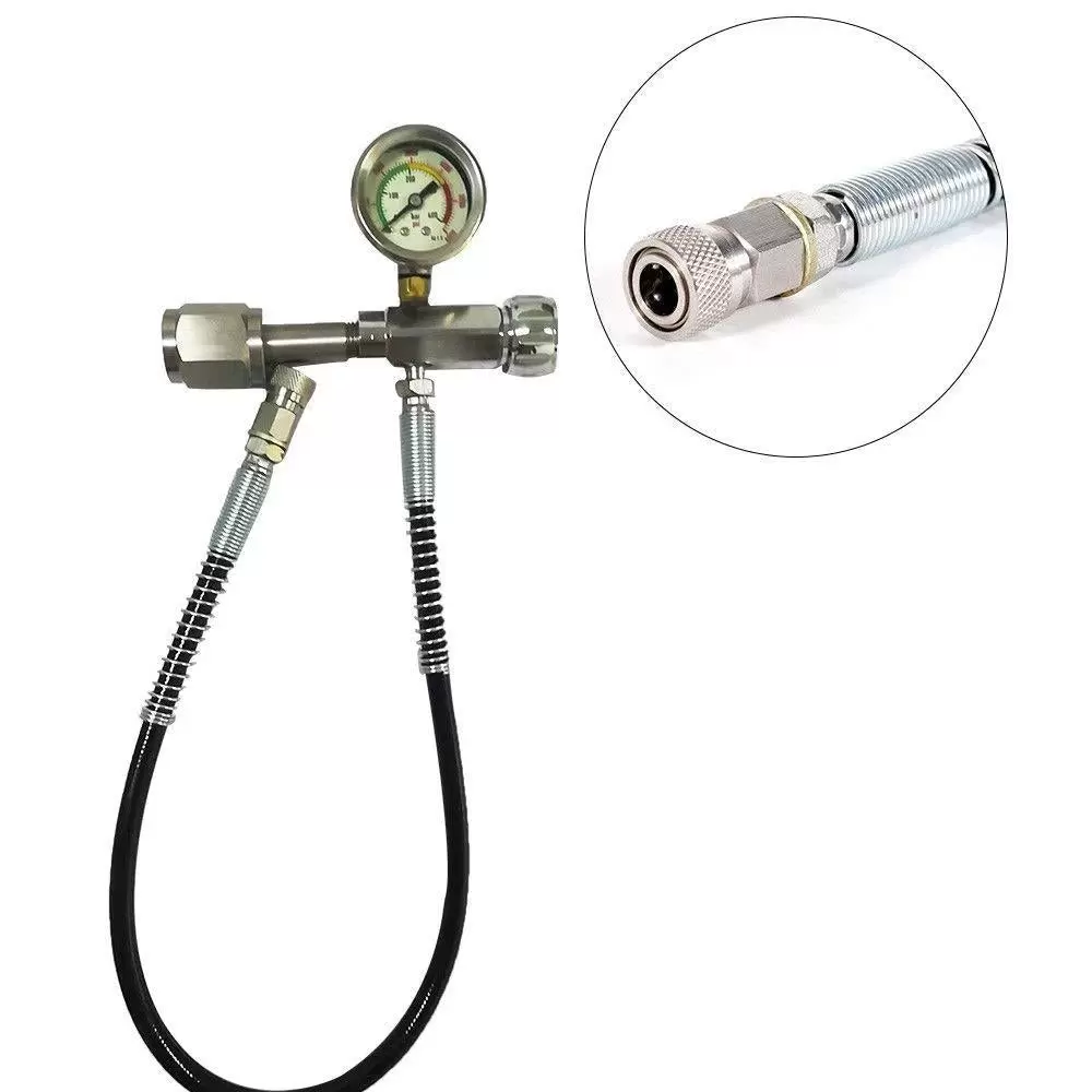 PCP Paintball Fill Station PCP Charging Adapter mit 60 cm Mikrobore-Schlauch Hose PCP Paintball Fill Station PCP Charging Adapter mit 60 cm Mikrobore-Schlauch Hose