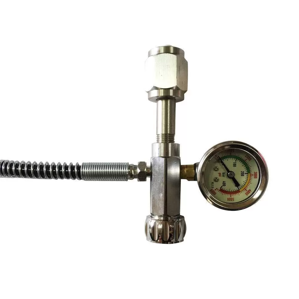 PCP Paintball Fill Station PCP Charging Adapter mit 60 cm Mikrobore-Schlauch Hose PCP Paintball Fill Station PCP Charging Adapter mit 60 cm Mikrobore-Schlauch Hose
