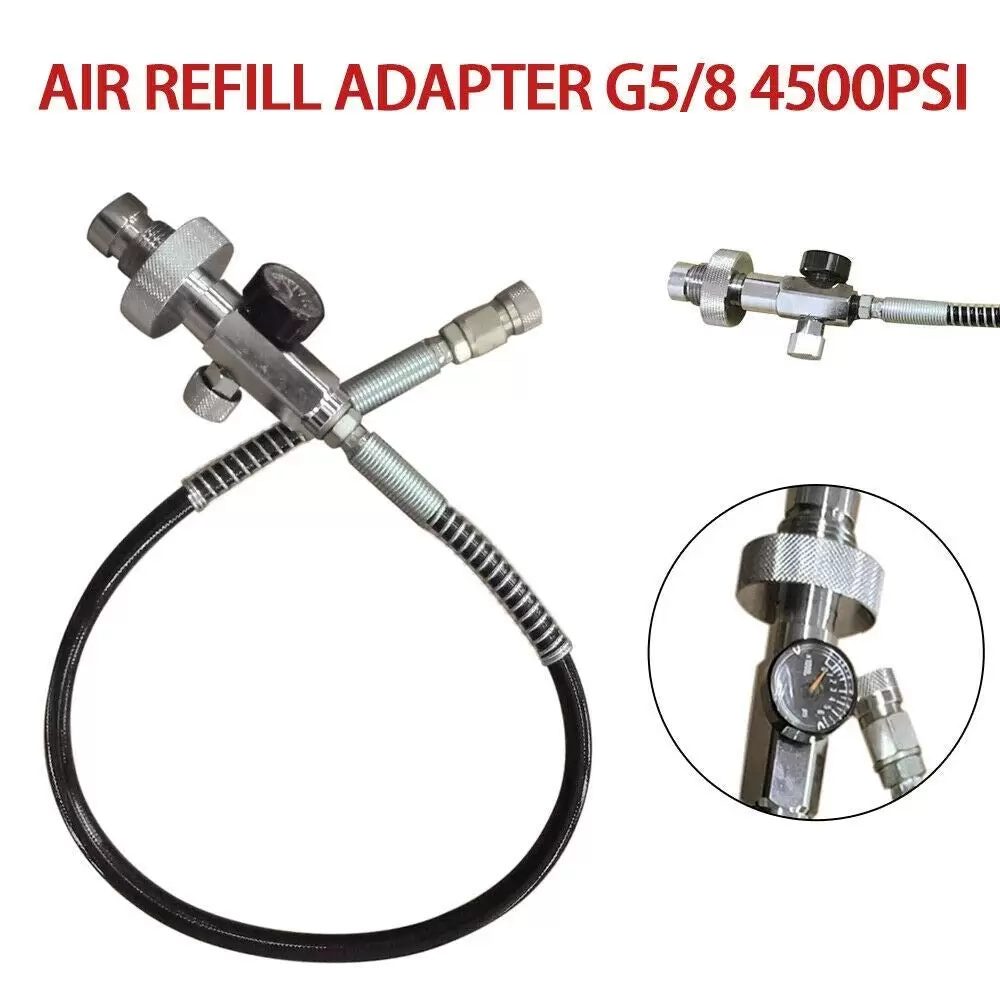 300bar/4500PSI Paintball PCP Füllstation Ladekit Luftfüllen Adapter Auffüllen für Paintball Ladestation