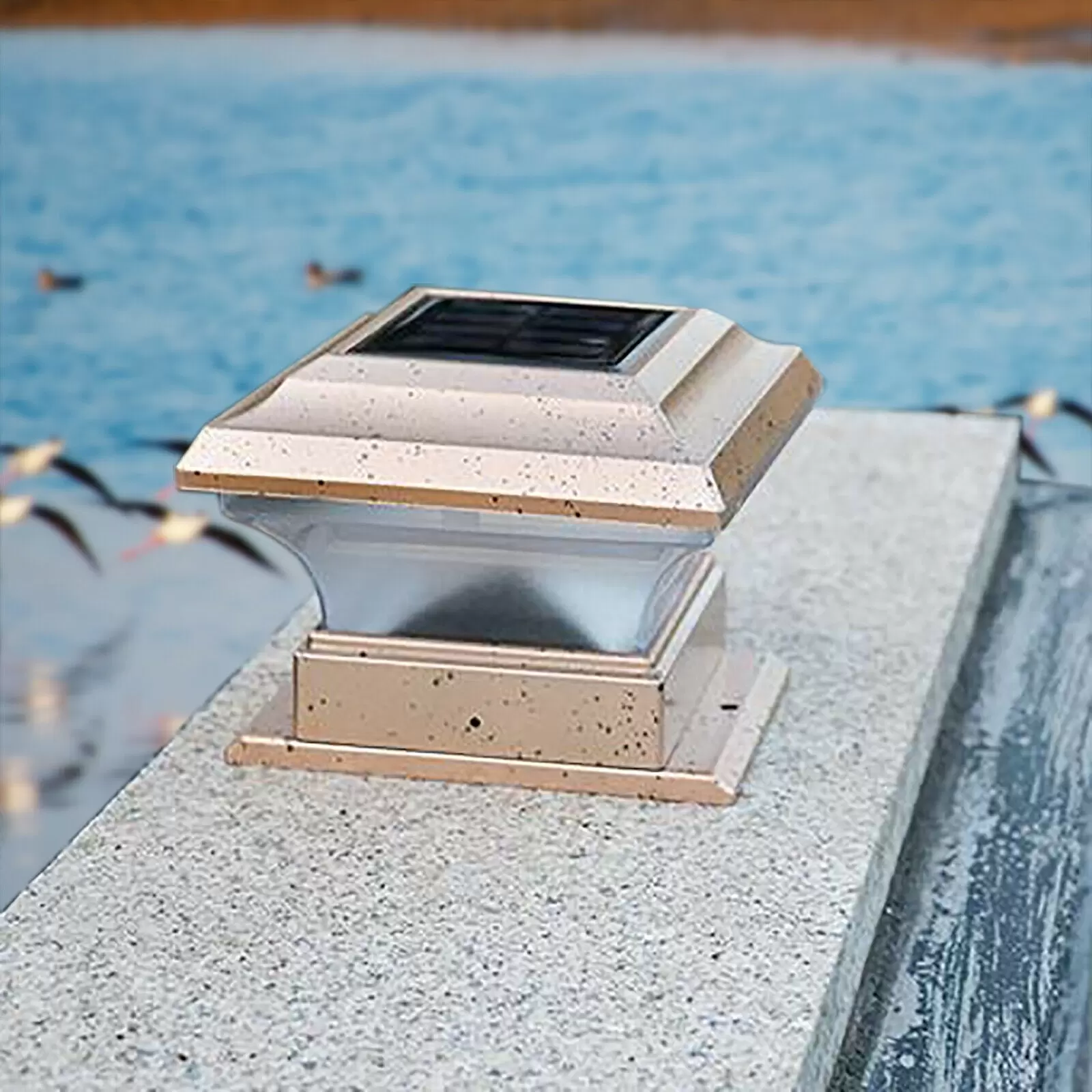6x Solar Zaunpfosten Kappe LED Licht Außenleuchte Garten Beleuchtung Licht