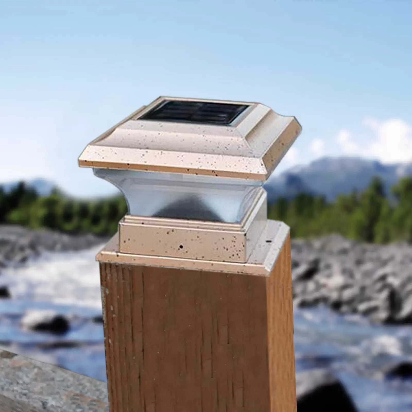 6x Solar Zaunpfosten Kappe LED Licht Außenleuchte Garten Beleuchtung Licht