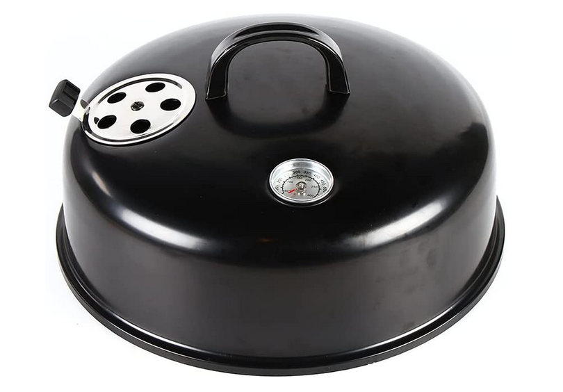 Multifunktionaler Räuchergrill 3in1 Geräucherter Grill Doppelschicht BBQ Holzkohlegrill w/Thermometer