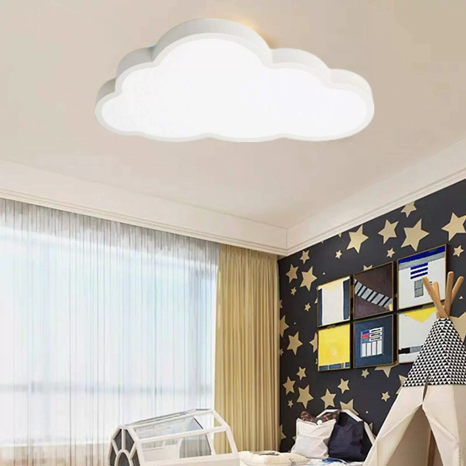 LED Deckenleuchte Kinderzimmer Schlafzimmer Wolkenform Deckenlampe 36W 15㎡-30㎡
