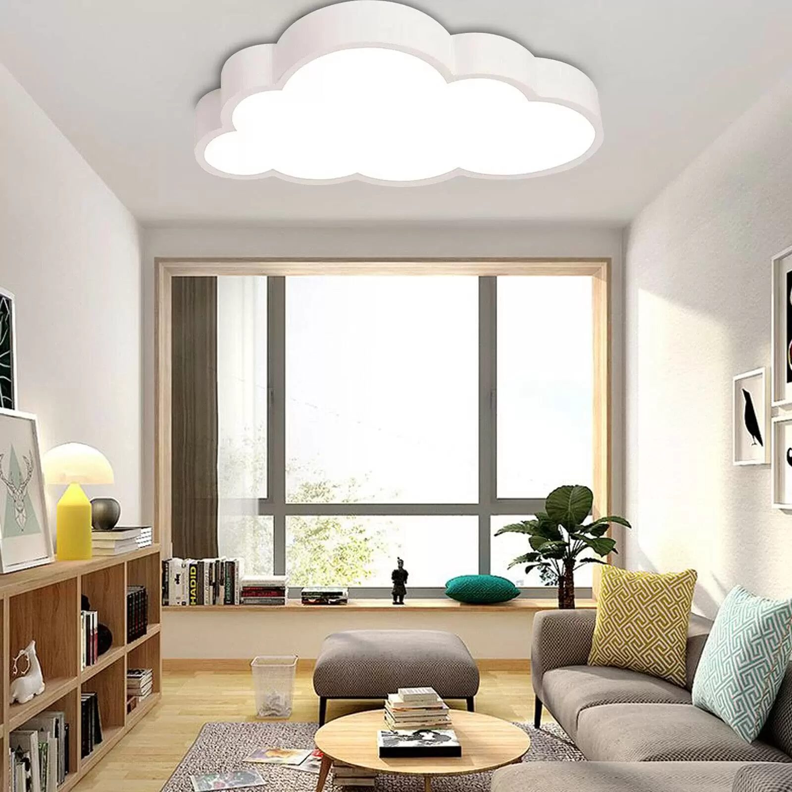 LED Deckenleuchte Kinderzimmer Schlafzimmer Wolkenform Deckenlampe 36W 15㎡-30㎡