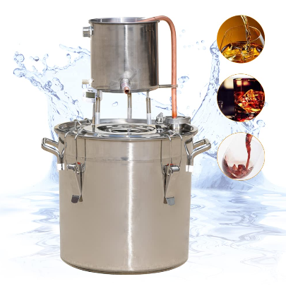 Destilliergerät,Edelstahl Destillieranlage Destille Alkohol WeinDestille Distiller Edelstahl 12L