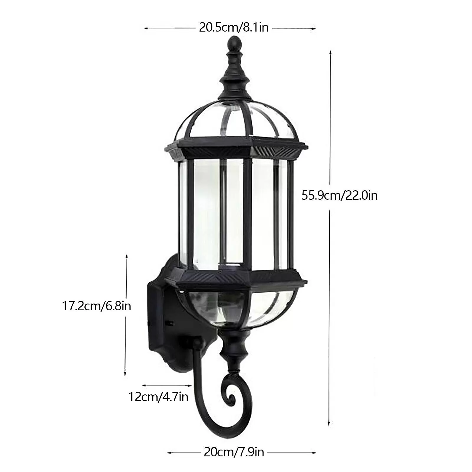 CNCEST Wandleuchte Industrial Wandlampe Retro Wandleuchten E27 Außenwandleuchte Wandbeleuchtung