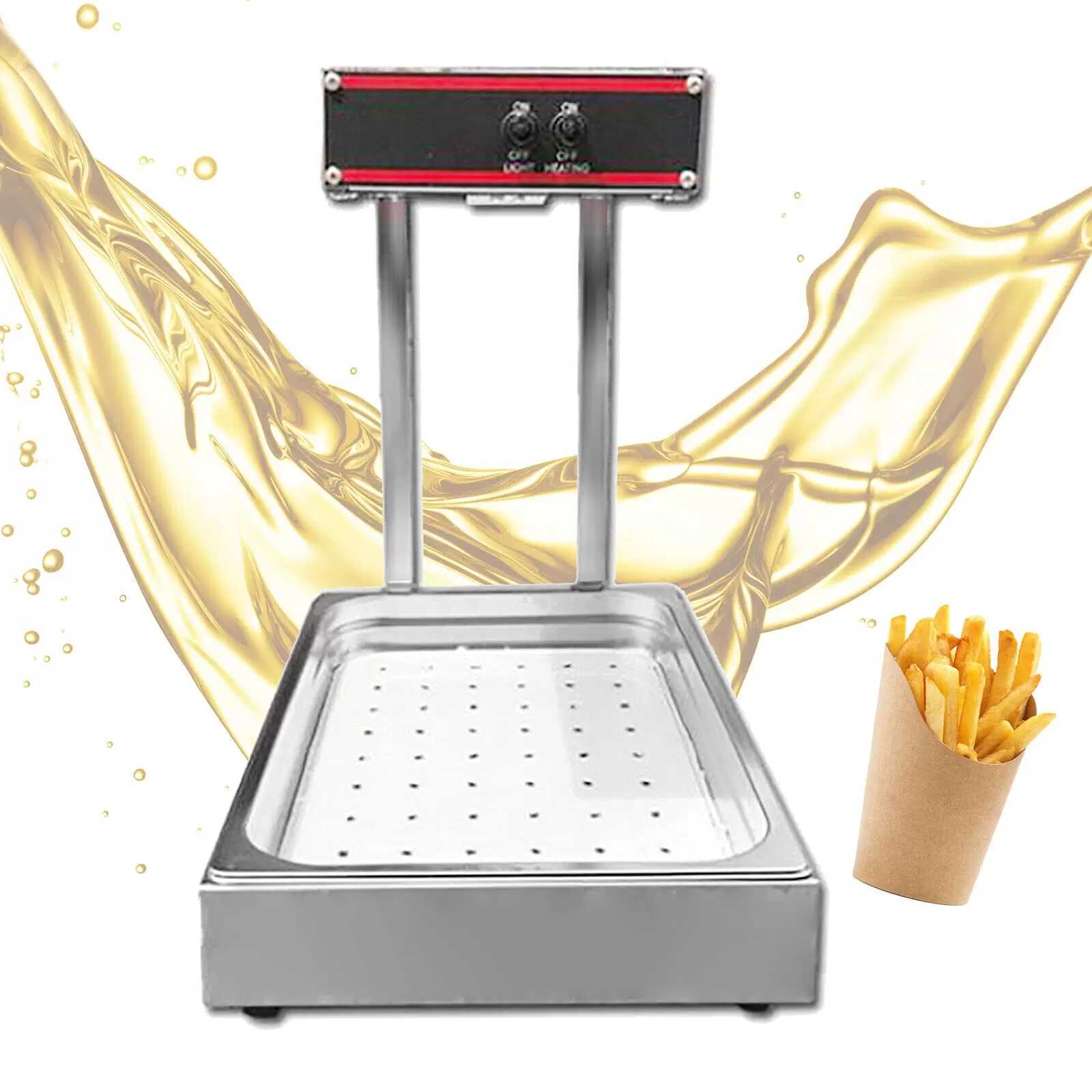 1KW Pommes Frites Wärmer Temperaturbereich 30-110 ℃ Heizung für Pommes Frites für Teerestaurant