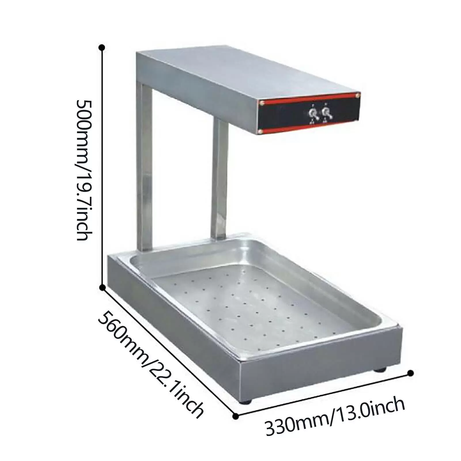 1KW Pommes Frites Wärmer Temperaturbereich 30-110 ℃ Heizung für Pommes Frites für Teerestaurant