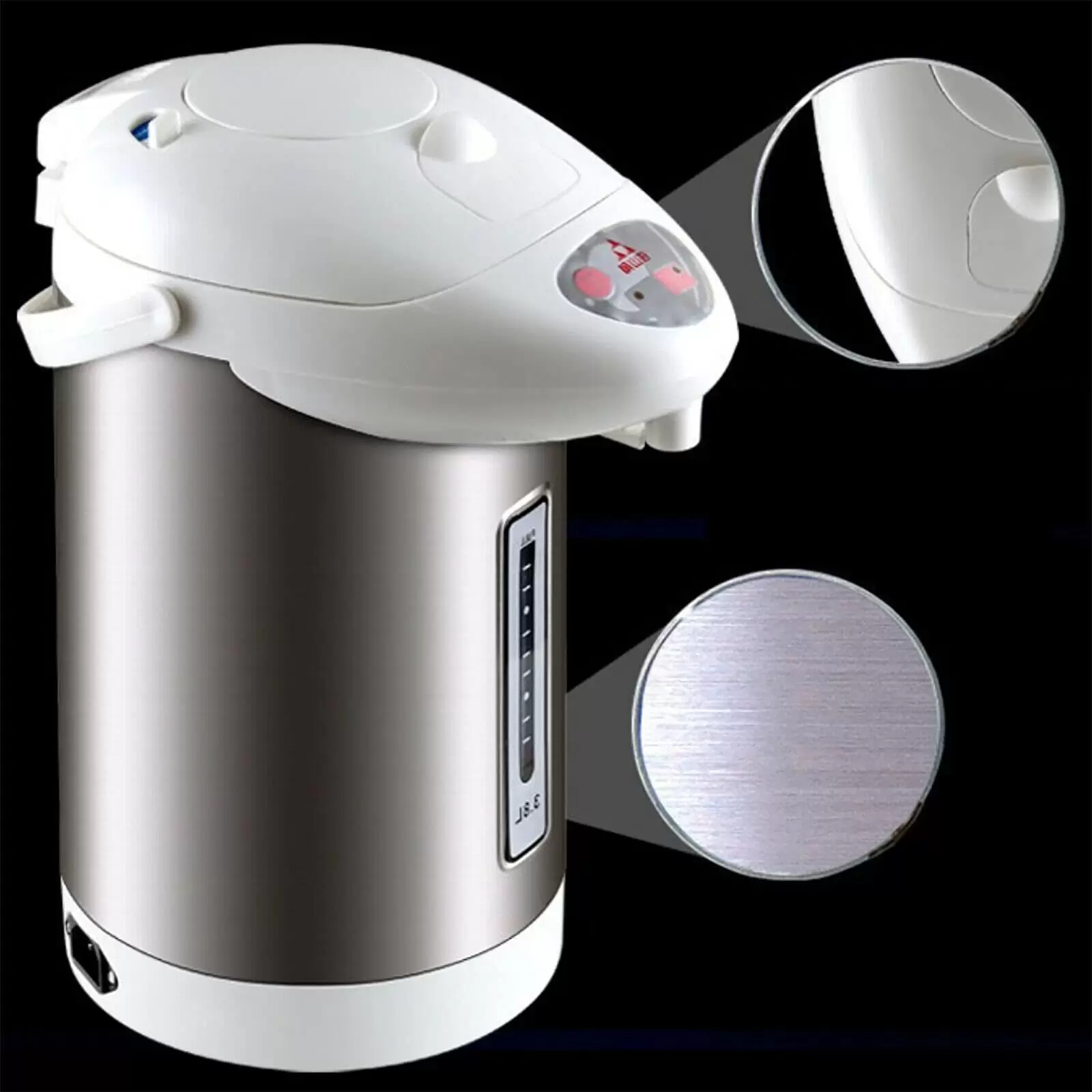 3.8L Edelstahl Elektrischer Heißwasserspender Wasserkocher Teekocher Thermoskanne 750W