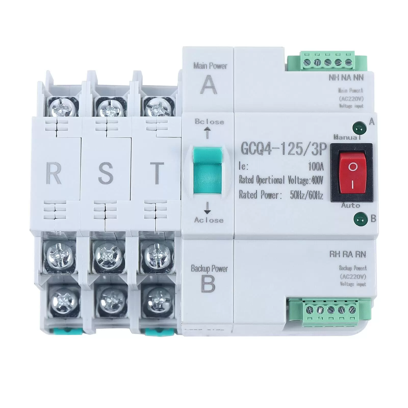 CNCEST 3P 100A 230V AC Schienen Installation MINI Dual Power Automatic Transfer Switch